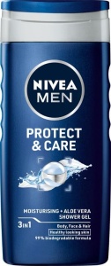 Gel de dus NIVEA MEN Protect Care 250ml cu Aloe Vera, pentru barbati - Img 2