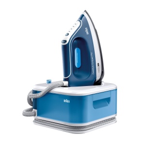 Generator de abur Braun CareStyle Compact Pro IS 2565 BL - Fier de calcat cu abur cu talpa FreeGlide 3D, abur vertical, 2400 W, presiune pompa 6,5 bar, explozie de abur 430 g/min, rezervor mare de apa de 1,5 l, albastru