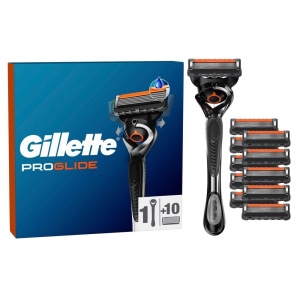 Gillette Fusion5 Proglide Aparat de Ras cu 10 Lame de Rezerva Everglide