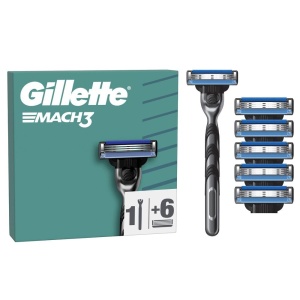 Gillette Mach3 Rasoir pentru Barbati 6 Rezerve Gleitstreifen Reducere Iritatii