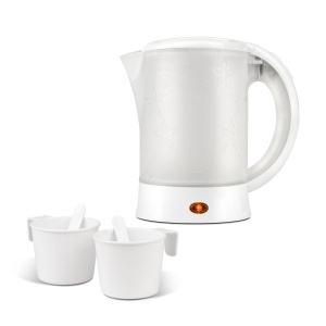 Girmi BL04 Ceainic de calatorie, capacitate 0,6 litri, 600 W, 2 cani, ceasca de masurare, alb - Img 2