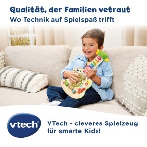 Gitara interactiva din lemn VTech Baby, pentru copii 1,5-4 ani, cu 4 cantece - Img 5