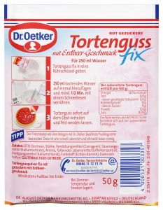 Glaazura pentru torturi Dr. Oetker cu aroma de capsuni, 20 pachete x 50 g - Img 6