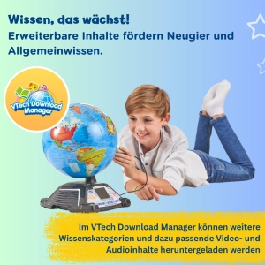 Glob Interactiv VTech cu Ecran si Stilou, 26 cm, 9000 Fapte - Img 5