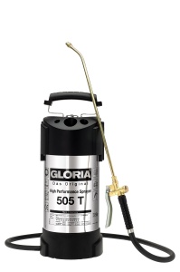 GLORIA Pulverizator pentru sarcini grele 505 T | Pulverizator de gradina | Capacitate 5 L | Pulverizator sub presiune din otel inoxidabil | Cu manometru cu indicator | 6 baruri - Img 1