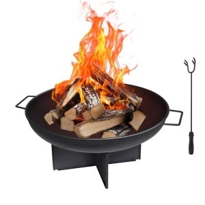 Gratar de exterior Hychika, 60 cm, metal, pentru camping si gradina