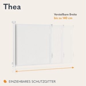 Gratar de siguranta LIONELO THEA, extensibil, 80 cm inaltime, 140 cm latime - Img 2