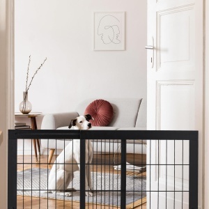Gratar de siguranta Relaxdays, extensibil, 70-108 cm, negru - Img 3