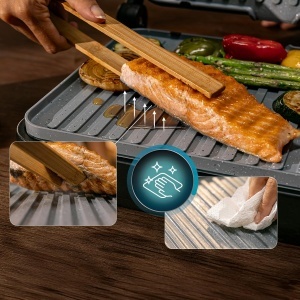 Gratar electric Cecotec RocknGrill 2000 PerfectCook, 2000 W, 30x23 cm, inox - Img 7