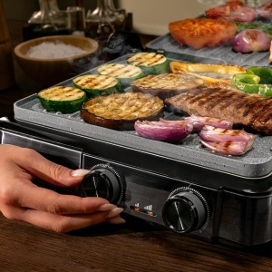 Gratar electric Cecotec RocknGrill 2200W Placi antiaderente Deschidere 180 grade - Img 4