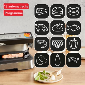Gratar electric Tefal OptiGrill 4in1 XL GC784D10 12 programe functie cuptor antiaderent - Img 9
