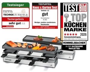 Gratar Raclette Rommelsbacher RC 1600 8 persoane antiaderent argintiu - Img 2
