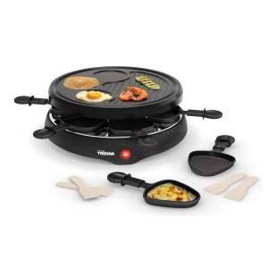 Gratar Raclette Tristar RA-2998, 6 persoane, 800 W, Negru