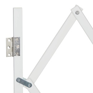 Grilaj de protectie pentru caini Relaxdays, extensibil 17-118 cm, inaltime 69-82,5 cm, bambus, alb - Img 8