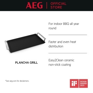 Grill AEG Plancha 20 A9HHPG11 Antiaderent Easy2Clean Distributie uniforma a caldurii - Img 2