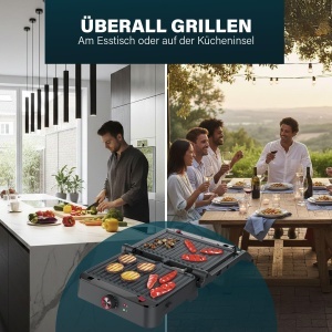Grill Contact Princess 1500 W, 180 Deschidere, Placi Detasabile, Inox - Img 5