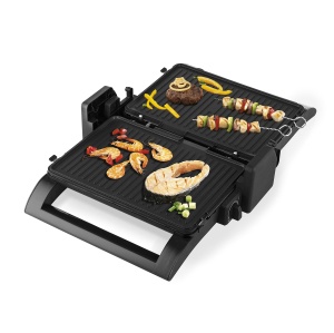Grill Contact Princess 2-in-1 1500W, NegruSilver, Placi Interchangeabile - Img 2
