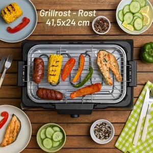 Grill electric Beper P101BBQ001, 2000W, suprafata XXL 41,5 x 24 cm, rauchfreies - Img 3