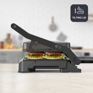 Grill electric BlackDecker BXGR1001E, 1000W, 180 deschidere, antiaderent - Img 2
