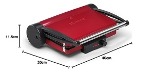 Grill Electric Bosch TCG4104, 2000 W, 3-in-1, Compact, Rosu - Img 10