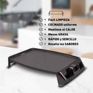 Grill electric Jata Gr195, 2200 W, suprafata 46x25 cm, negru - Img 3