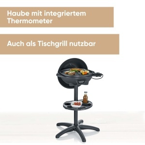 Grill electric SEVERIN PG8541 2000W suprafata O41 cm negru mat - Img 2
