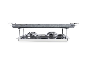 Grill IBILI Piedra 37x18 cm Negru Suport din Otel Inoxidabil - Img 3