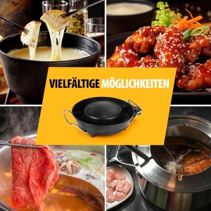 Grill Korean cu Hot Pot Tristar 36 cm, 1800 W, Negru - Img 4