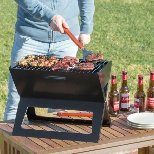 Grill portabil InnovaGoods Foldyq, din otel, compact, pliabil, pentru 2-4 persoane - Img 6