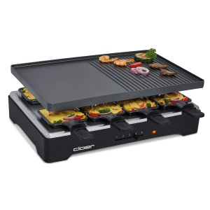 Grill Raclette Cloer 6446 cu 8 Tavi, Placa Aluminiu, 1200W