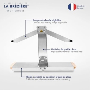 Grill Raclette Louis Tellier Breziere Signature Inox 1-6 Persoane Functie Reglare Inaltime - Img 3