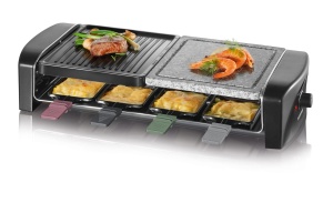 Grill Raclette SEVERIN RG 9645, 1400 W, 8 persoane, negru