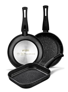 Grillrost Monix 24 cm din Aluminiu cu Antiaderent si Maner Ergonomic - Img 2