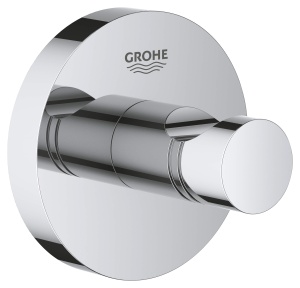 GROHE Essentials - carlig pentru halat de baie (carlig robust, suprafata cromata durabila si usor de intretinut, instalare usoara), crom, 40364001 - Img 1