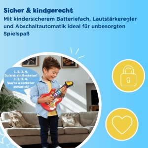 Guitarita Electrica VTech Baby Rockstar cu 4 Moduri de Joc, Bilinguala - Img 5