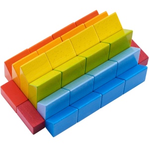 HABA 304854-Joc de placi 3D Pietre creative asezare creativa constructie si joaca cu culori colorate ale curcubeului jucarii din lemn pentru varste de - Img 6