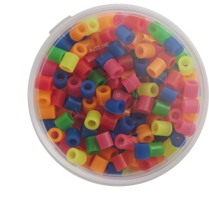 Hama Perlen 8572 Set 600 Perle Maxi Neon Mix pentru Copii 10 mm - Img 2