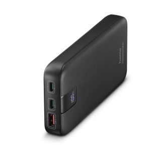 Hama Power Pack PD 20 20000mAh (baterie externa cu 2X USB C + 1x USB A, Power Pack Certified, incarcare rapida, acumulator, accesorii pentru telefoane mobile, tableta, cutie Bluetooth etc., incarcator portabil mic) antracit