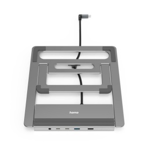 Hama USB-C Hub Docking Station 12in1 Laptop Stand Gri Aluminiu - Img 5