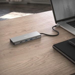Hama USB Hub 9 porturi 4X USB-A 1x USB-C Data 1x USB-C Power 2X HDMI 1x LANEthernet Ultra-HD 4K pana la 5 Gbits MST pentru mai multe afisaje Thunderbo - Img 9