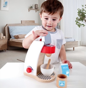 Hape E3146 Masina de cafea pentru copii Alb-Negru din lemn - Img 2