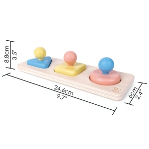 Hape Montessori Mirror Puzzle, Jucarie pentru bebelusi - Img 4