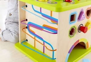 Hape Motorikwurfel Kleine Tierchen Joc Montessori din Lemn pentru Copii 1 ani - Img 6