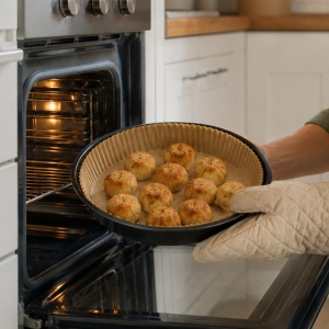 Hartie de copt Beper C103ACC100 pentru friteuza cu aer cald, 100 bucati, 20 cm - Img 6
