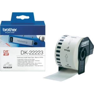 Hartie etichete Brother DK-22223, alb, 50mm latime, 30.48m lungime