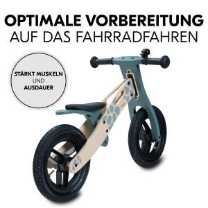 Hauck Balance N Ride Laufrad Lemn FSC Roti 12 inch Claxon Fara Pedale - Img 3
