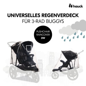 Hauck Protectie Universala Ploaie pentru Carucioare 3 Roti Transparenta Reflectorizanta Cu Fereastra de Vizualizare - Img 2