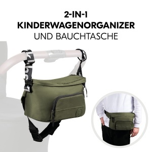 Hauck Pushchair Hip Bag Olive 2in1 Organizator Carucior si Borseta Reglabila - Img 2