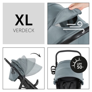 hauck Rapid 4D Jungle Green - Carucior pentru copii cu functie de inclinare de la nastere pana la 22 kg - Protectie UV 50 - Pliabil mic - Glisor regla - Img 6