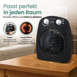 Heizluftung Emerio FH-106737.2, 2000W, portabil, pentru spatii de 25 m, gri - Img 5